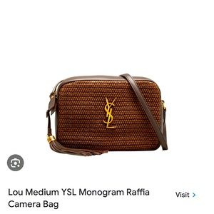 Saint Laurent LOU MED CAMERA BAG RAFFIA Like new, used twice. No damage.
